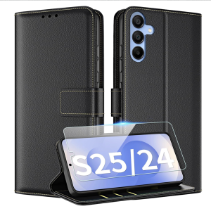 Coque pour Samsung Galaxy S25 5G / S24 5G Coque Etui avec Verre Trempé